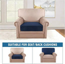 H.VERSAILTEX Velvet Stretch Couch Cushion Cover Plush Cushion Slipcover for Chair Cushion Furniture Protector Seat Cushion Sofa Cover (1 Piece Armchair Cushion Covers, Navy) by CozyNest Decor