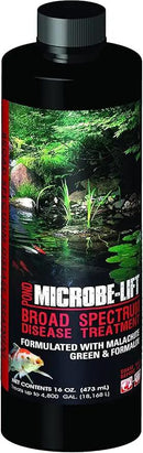 MICROBE-LIFT BSDT16 Broad Spectrum Disease Treatment for Ponds and Outdoor Water Garden, Safe for Live Koi Fish, Goldfish, Plants, and Decor, 16 Ounces by GreenHaven Gardens