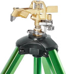 Impact Sprinklers on Tripod Base,Heavy Duty Lawn Sprinkler for Yard with 360 Degree Large Area Coverage Irrigation,Brass Sprinklers with Adjustable Head Nozzle,3/4Inch Connector Extension Legs by GreenHaven Gardens