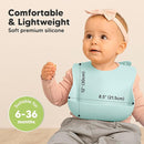 KeaBabies 2-Pack Silicone Baby Bibs for Eating - Sturdy Food-Grade Silicone Bibs for Babies Girl, Boy, Large Food Catcher, Clean & Put On Easily, Waterproof Toddler Feeding Essentials (Amaze) by TinyTreasures Baby Boutique
