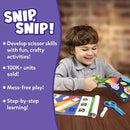 Skillmatics Scissor Skills Activity Book - Snip Snip, 25 Fun Cutting & Creative Activities for Preschoolers, 2 Child-Safe Scissors, Fine Motor Skills Craft Kit, Gifts for Kids Ages 3, 4, 5, 6, 7 by TinyTreasures Baby Boutique