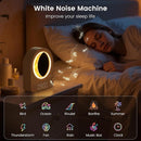 Sunrise Alarm Clock, White Noise Machine & Meteor Moonlight - 10 Soothing Sounds, Dual Alarms, 30/60/90min Timer, Easy Snooze - Bedroom Gift for Insomnia Adults/Women - Wood by TinyTreasures Baby Boutique