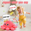 Baby Crawling & Walking Toys 6-12 Months Musical Octopus Plush Light up Stuffed Animal Dancing 1 Year Old Girl Gifts Music Sensory Walking Toy 0-6 7 8 9 Months Learning Newborn Baby Girl Birthday Gift by TinyTreasures Baby Boutique