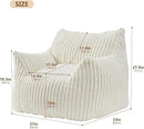 Giant Bean Bag Chairs for Adults Teens, Large Bean Bag Sofa Chairs with Filling Comfy Fuzzy BeanBag Chair with Armrests for Bedroom Living Room Reading by CozyNest Decor