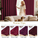 H.VERSAILTEX Christmas Blackout Curtains Blackout Thermal Insulated Curtains for Bedroom/Living Room, 52" Wide x 63" Long Each Panel,Grommet Panels for Small Window (Set of 2, Burgundy) by CozyNest Decor