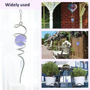 Gazing Ball Spiral Decorative Wind Spinner Sun Catcher 11inch Tail and 2 inch Glass Orb. Indoor Outdoor Garden Decoration Wind Sculptures-13 inch Height (Purple) by CozyNest Decor