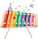 LovesTown Wooden Xylophone Musical Toy, 8 Rainbow Keys, 2 Mallets, Educational Instrument for Toddlers by TinyTreasures Baby Boutique