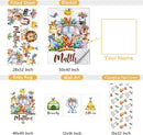 Custom Crib Bedding Set, 5 Pcs Customized Baby Crib Set with Name, Double Layer Baby Bedding Set for Girls Boys, Personalized for Nursery Infants Toddlers, Cute Animals by TinyTreasures Baby Boutique