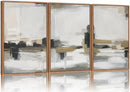 SIGNINART Beige Abstract Framed Canvas Wall Art Set, Black and White Textured Art Prints, Paint Strokes Minimalist Shapes Wall Decor, Neutral Modern Art Paintings for Living Room, Bedroom, Office 16"x24"x3 by CozyNest Decor