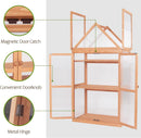 MCombo Greenhouse Cold Frame Wooden Garden Raised Flower Planter Shelf with Hard Translucent PC Protection, 0800 (Orange) by GreenHaven Gardens