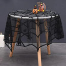 Lulu Home Halloween Table Cover, Round Black Spider Web Halloween Table Toppers for Festival Party Decoration by CozyNest Decor