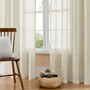 Joydeco Linen Curtains 108 Inch Length 2 Panel Sets,Light Filtering Curtains for Bedroom 100 Inch Wide Living Room Drapes with Back Tabs & Rod Pockets (W100 x L108 Inch, Beige) by CozyNest Decor