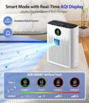 Air Purifiers for Home Large Room, with Smart Mode, Cover Up to 2400 Ft², PM2.5 Air Quality Display, 22dB Sleep Mode, Aromatherapy with 2X-Purification & 360°Air Outlet, HAP603, Bright White by CozyNest Decor