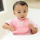 Bella Tunno Baby Bib for Eating, Waterproof Silicone Bib with Large Food Catcher, Adjustable Fit for Babies 4-12 months & Toddlers 1-3 Years, Boys & Girls, Little Miss Mess by TinyTreasures Baby Boutique