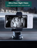 BABELIO Wireless Baby Car Camera with 5" HD Night Vision, Battery-Powered Rear Facing Car Seat Monitor for Kids and Pet, Easy Install 360° Rotatable Backseat Mirror, Newborns Travel Essentials Gifts by TinyTreasures Baby Boutique