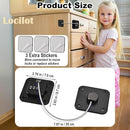 3 Pack Fridge Lock for Kids, Traceless Refrigerator Lock for Adults, Child Proof Cabinet Locks Baby Proofing, Drawer Freezer Locks for Fridge Refrigerator (Black) by TinyTreasures Baby Boutique