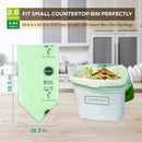 ANECO 100% Compostable Waste Bags 2.6 Gallon (Flat Top Bags, 50 Count) Extra Strong Kitchen Small Compost Bags for Countertop Bin (BPI & OK Compost HOME Certified) by GreenHaven Gardens