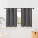NICETOWN Grey Room Darkening Curtains Blackout 40 inch Curtains for Kitchen, Grommet Solid Window Treatments Sound Reducing for Bedroom, 2 Panels, W37 x L40, 2 Panels by TinyTreasures Baby Boutique