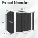 Greesum 5.8x3.3 FT Outdoor Storage Shed Metal Garbage Shed with Lid Chain Hydraulic Gas Rod for Lawn Tools, Bikes, Toys,Garbage Bin,Black by GreenHaven Gardens