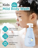 Kids' Mild Body Wash - Korean Kids Body Cleanser - Hydrating & Refreshing Low pH Soft Bubble Foaming with Panthenol and Amino Acids - Allergen Free Scent, 10.1 fl.oz. by TinyTreasures Baby Boutique