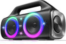 Speakers, 80w (Peak) Portable Wireless Speaker with Lights, Stereo Loud Sound, IP67 Waterproof, Deep Bass Outdoor Speakers Bluetooth 5.0 Dual Pairing for Home Party Beach Camping, Gifts by TinyTreasures Baby Boutique