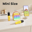 YLL Mini Karaoke Machine for Kids Adults, Portable Bluetooth Speaker with 2 Wireless Microphones, Birthday Gifts Toys for Girls Boys Ages 3, 4, 5, 6, 7, 8, 9,10,11,12+ Years Old Toddler (Yellow) by TinyTreasures Baby Boutique
