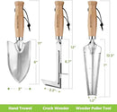 WORKPRO Garden Tool Set, 3 Pcs Gardening Hand Tools with Wood Handle, Weed Puller, Crack Weeder, Hand Trowel, for Planting, Digging, Weeding, Ideal Gardening for Women & Men by GreenHaven Gardens
