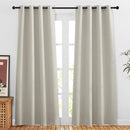 NICETOWN Natural Blackout Curtains for Doorway, Grommet Privacy Window Treatment Energy Saving Thermal Insulated Room Darkening Drapes for Bedroom, 2 Panels, W46 x L80 by TinyTreasures Baby Boutique