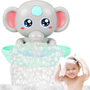 Baby Bath Toys, Magnetic Charging Music Bath Bubble Machine, Elephant Bubble Maker for Kids Ages 1-3 4-8, Toddler Bathtub Toy Gift for Boys and Girls (Grey) by TinyTreasures Baby Boutique