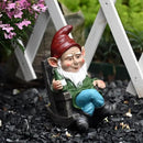 OwMell Drinking Wine Garden Gnome Statue Decoration 7.3" Figurine Ornament for Indoor Outdoor Home Patio Yard Lawn - Wine by CozyNest Decor