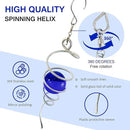 Gazing Ball Spiral Tail Wind Spinner,Decorative Wind Spinner 11inch Tail and 2 inch Glass Orb. Indoor Outdoor Wind Spinner Tail Sun Catcher Garden Decoration-13 inch Height(Dark Blue) by GreenHaven Gardens