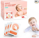EASICUTI 40Pcs Baby Finger Toothbrush, Dry Wipes Baby Toothbrush, Baby Tongue Cleaner, Newborn Tooth and Gum Wipes, BAB y Oral Cleaner, Infant Toothbrush Mouth Clean for 0-36 Month by TinyTreasures Baby Boutique
