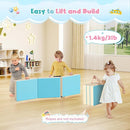 Lischwert Foam Climbing Blocks for Toddlers 1-3, 5pcs Foldable Soft Play Set with Crawling Exploration Toys - Indoor Infant Safe Blocks for Baby Gym & Toddler Playground - Blue by TinyTreasures Baby Boutique