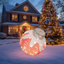 BRIGHTDECK Outdoor Christmas Ornaments, Lighted Pop-Up Outdoor Holiday Ball Decoration with 80 LED Lights, 8 Light Modes, Lighted Collapsible Holiday Decorations for Yard, Home (Pink) by CozyNest Decor