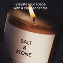 SALT & STONE Scented Candle for Women & Men | Hand-Poured, Aromatic & Fragrant | Coconut & Soy Blend Wax | 100% Cotton Wick | Long-Lasting 50 Hour Burn Time (8.5 oz) (Black Rose & Vetiver) by CozyNest Decor