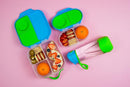 b.box Snackbox | Mini Bento Lunch Box with 2 Leakproof Compartments | Ideal for Toddlers, Kids Lunch & Snacks | Fits Whole Piece of Fruit | BPA Free - Ocean Breeze by TinyTreasures Baby Boutique