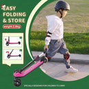 Besrey Kick Scooter for Kids Ages 3-10, 3-Wheel Folding Scooter with Adjustable Height, LED Light Wheels, Extra Wide Deck for Outdoor Activities by TinyTreasures Baby Boutique