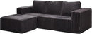 Hobestluk Modular Sectional Sofa Memory Foam Couch Oversized Sectional Sofa 3-Seater with Chaise Cloud Couch with Removable Cover L Shape Sofa for Living Room (Strip Grey, 3-Seater with Chaise) by CozyNest Decor