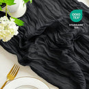 Sioloc Black Cheesecloth Table Runner Fall Autumn Decor for Home 10ft Table Cloth for Wedding Birthday Party Halloween Thanksgiving Decorations by CozyNest Decor