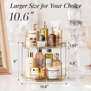 LAMU 2 Tier Lazy Susan Turntable Organizer 10.6'' Rotating Spice Rack Organization for Cabinet, Kitchen, Pantry, Countertop, Bathroom, Vanity, Medicine Cabinet Organizer, Amber by CozyNest Decor