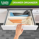 Kitchen Drawer Organizer - 2 Pack, Stackable Bamboo Drawer Organizers, Wooden Storage Box Tray for Cabinet, Pantry, Bathroom Countertop, Multi-use Organization and Storage (White) by CozyNest Decor