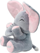 Aidiya Elephant Stuffed Animals Baby Gifts Peluches Ear Interactive Elephant Talking Singing Plush Toys for Girls Boys Gift Adjustable Volume 11.8" Set (Pink) by TinyTreasures Baby Boutique
