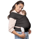 Boba Baby Wrap Carrier – Original Baby Sling Carrier for Newborns (7–35 lbs), Soft, Secure, Hands-Free & Ergonomic, Ideal for Comfortable Bonding, New Parents (Organic Dark Grey) by TinyTreasures Baby Boutique