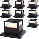 Viewsun 8 Pack Solar Post Cap Lights, Outdoor Garden Solar Powered Fence Post Cap Lights with SMD LEDs Waterproof Light Decorative for Fence Deck or Patio Decor, Fits 4x4, 5x5 or 6x6 Wooden Posts by GreenHaven Gardens