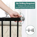 Babelio Baby Gate for Doorways and Stairs, 29-48" Auto Close Dog Gate, Easy-Install Pressure Mounted Satey Door, No Drilling Safety Gate for Child and Pets, 2 Pack, Black by TinyTreasures Baby Boutique