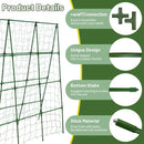 Large A-Frame Garden Trellis for Tomatoes, Cucumbers & Heavy Climbing Plants - Rust-Resistant, Heavy-Duty Steel, Perfect for Outdoor Gardens & Vertical Gardening(47" W x 63" H) by GreenHaven Gardens