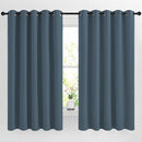 NICETOWN Smoky Blue Room Darkening Curtains for Living Room, Grommet 50% Blackout Thermal Insulated Window Treatment Sound Reducing Drapes for Bedroom/Kids Room, W66 x L66, 2 Panels by TinyTreasures Baby Boutique