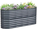 KING BIRD Raised Garden Bed 2.85 ft Tall 9 in 1 Galvanized Planter Garden Box Outdoor for Gardening, Deep Root Vegetables, Flowers 6.6x1.96x2.85 ft, Dark Grey by GreenHaven Gardens