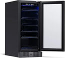 Newair 24" Wine and Beverage Refrigerator 20 Bottle and 70 Can Capacity, Built-in or Freestanding Cooler, Dual Zone Fridge in Stainless Steel with Splitshelf by CozyNest Decor
