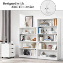 Bookshelf, Open Modern Bookshelf, 5 Shelf Bookcase with Freestanding Display Storage, Wooden Book Shelf for Bedroom, Living Room, Dinning Room, Office, 60 Inch, White by CozyNest Decor